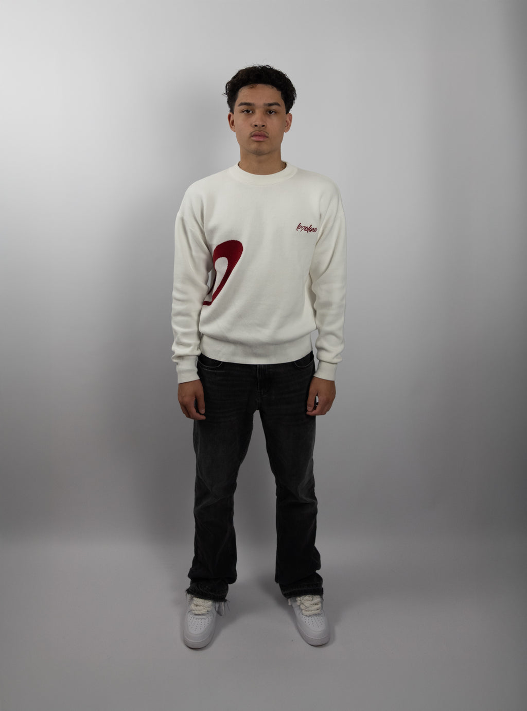 CREAM WHITE Knit Sweater