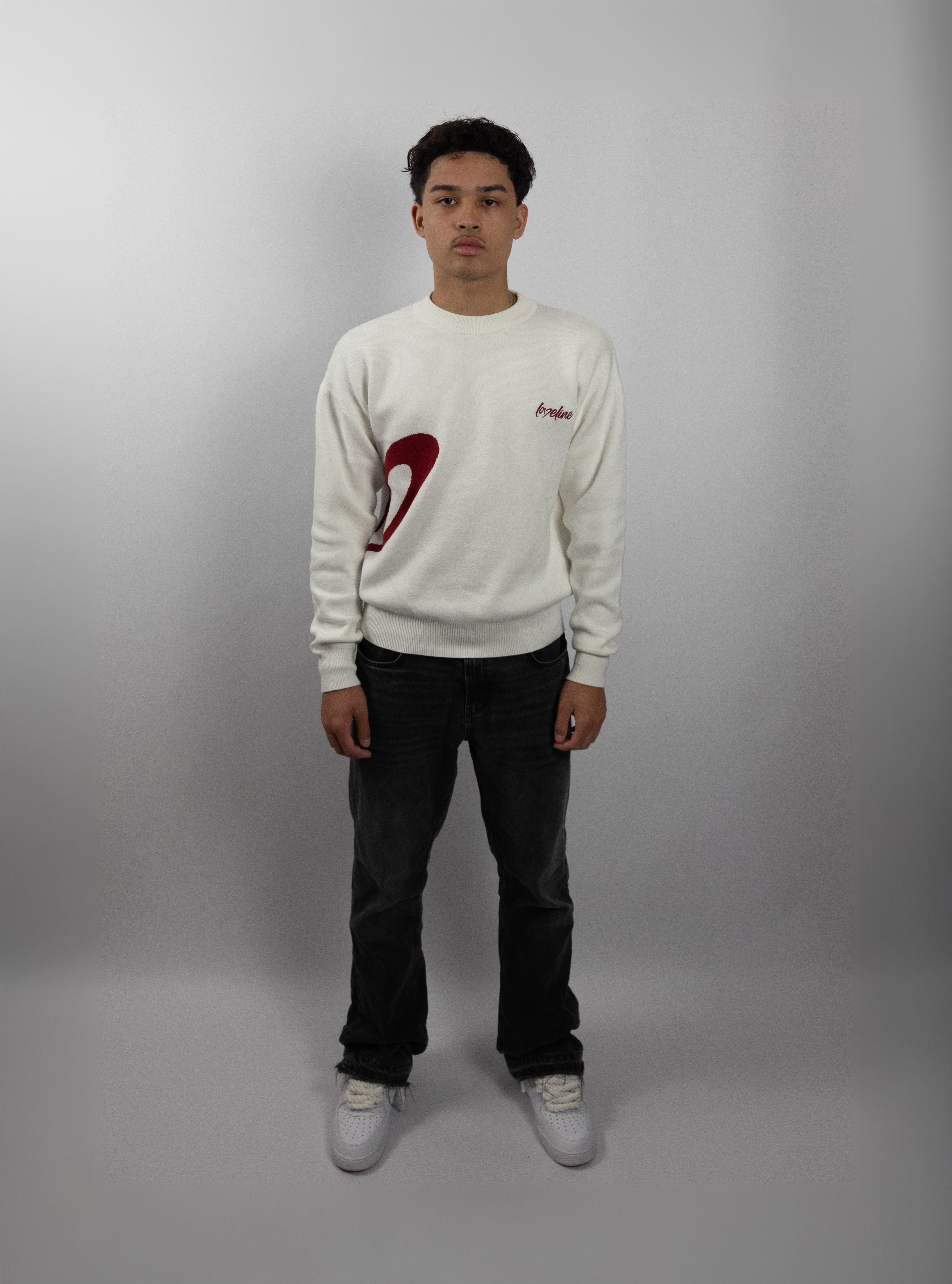 CREAM WHITE Knit Sweater
