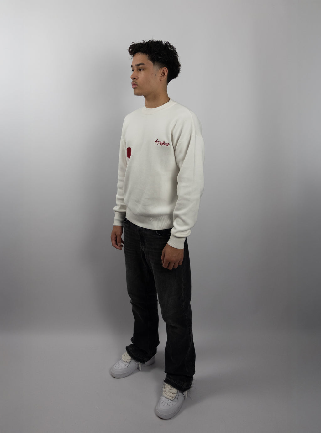 CREAM WHITE Knit Sweater