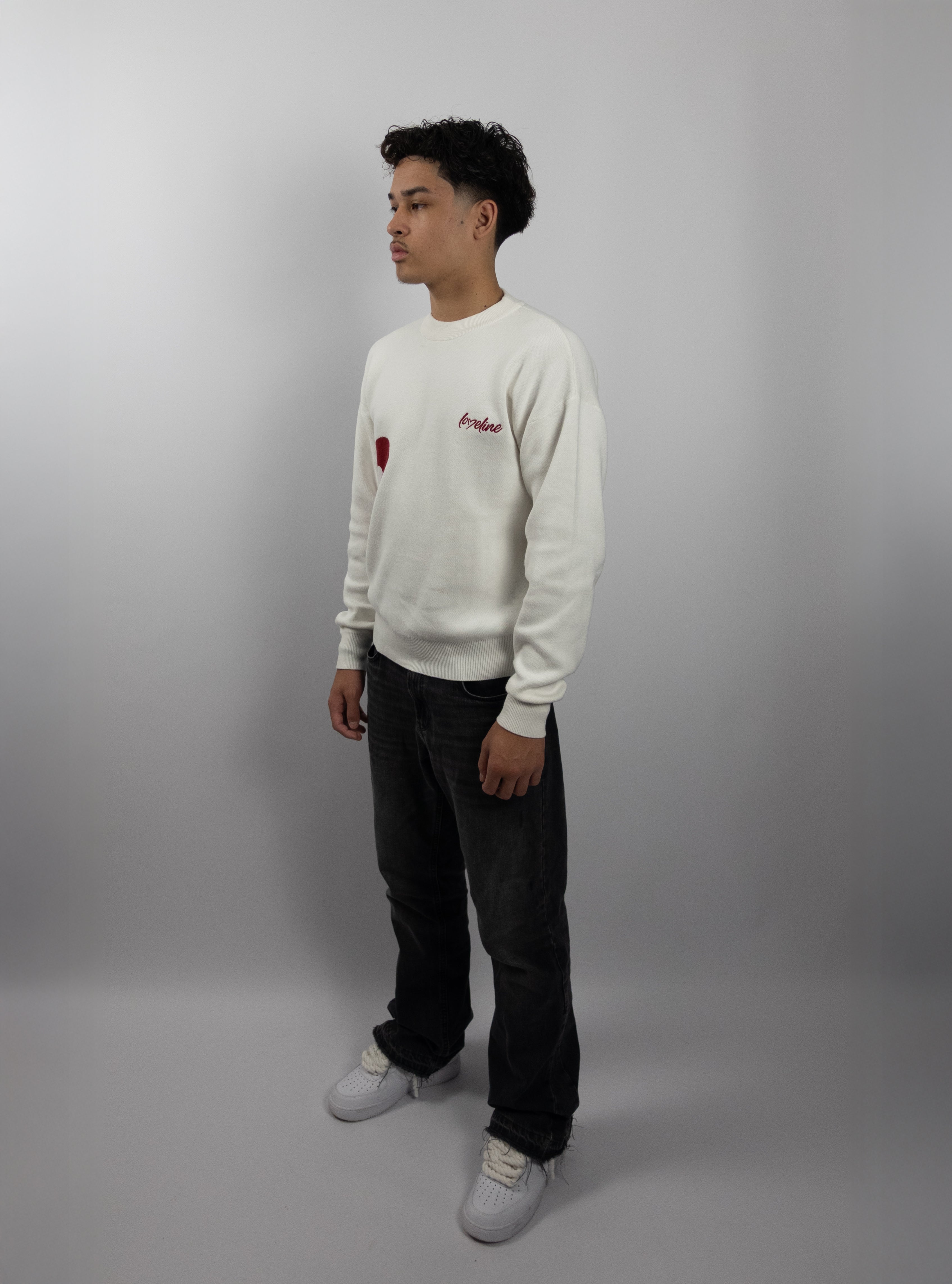 CREAM WHITE Knit Sweater
