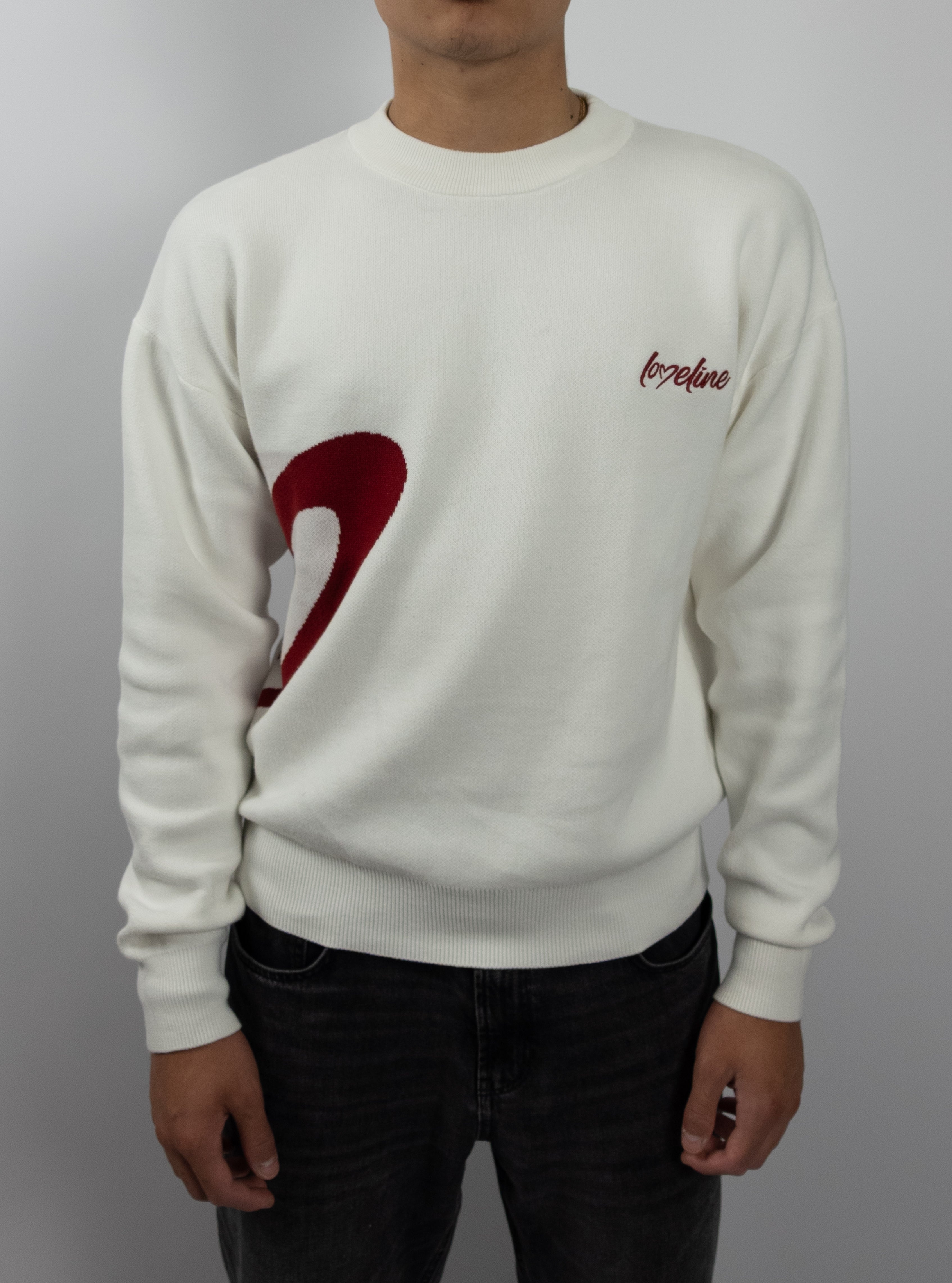 CREAM WHITE Knit Sweater