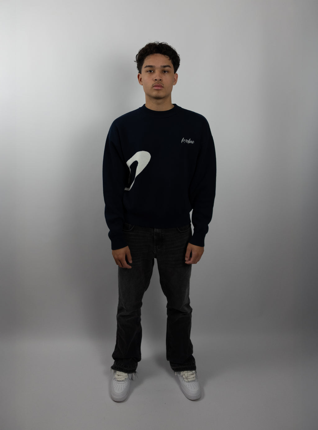 DARK BLUE Knit Sweater