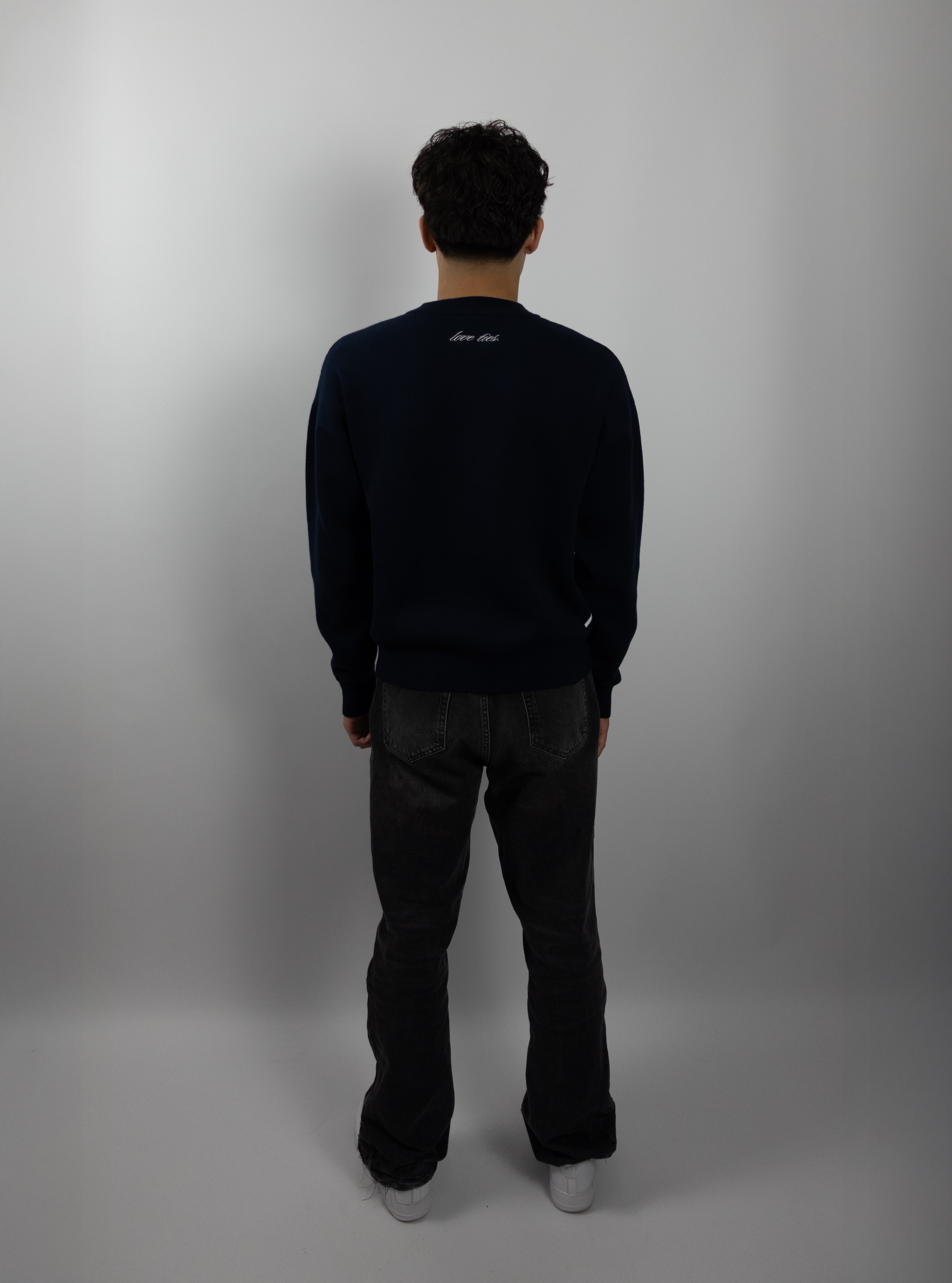 DARK BLUE Knit Sweater