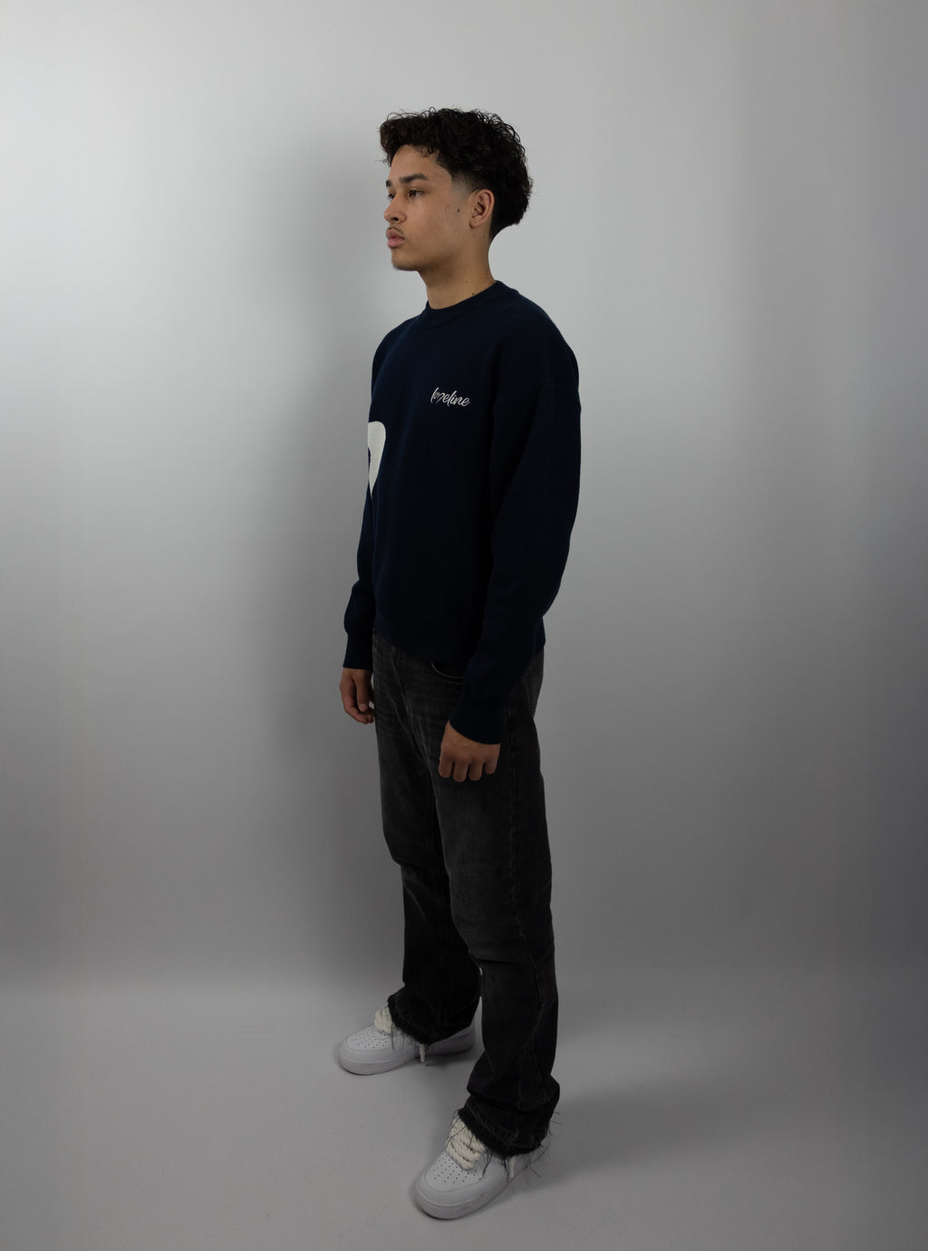 DARK BLUE Knit Sweater