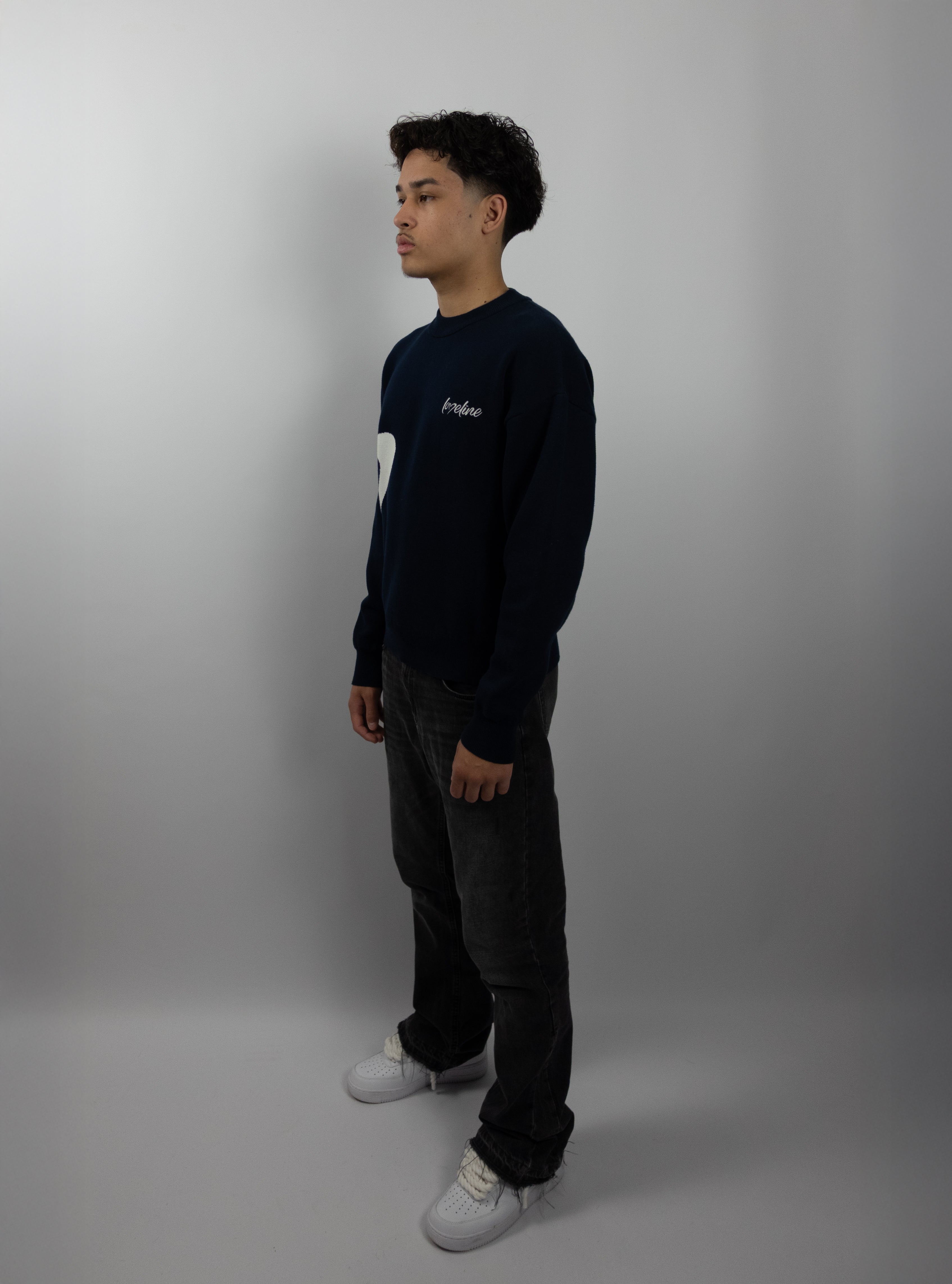 DARK BLUE Knit Sweater